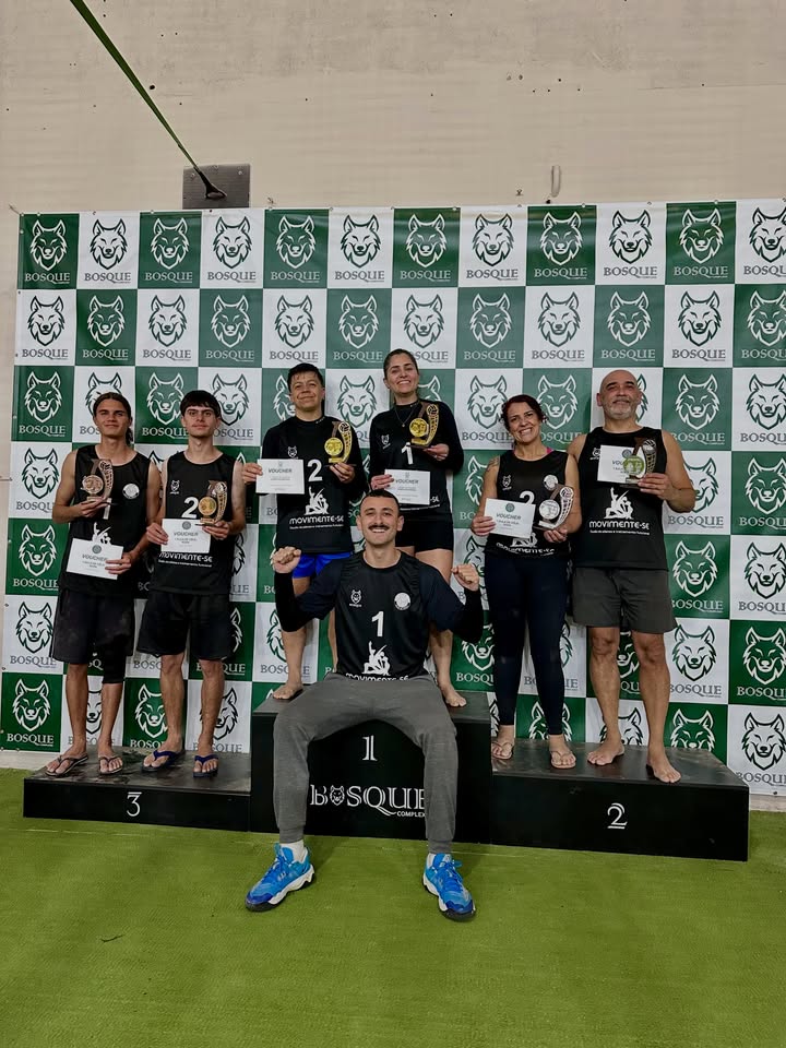 P&oacute;dio iniciante da etapa Movimente-se
