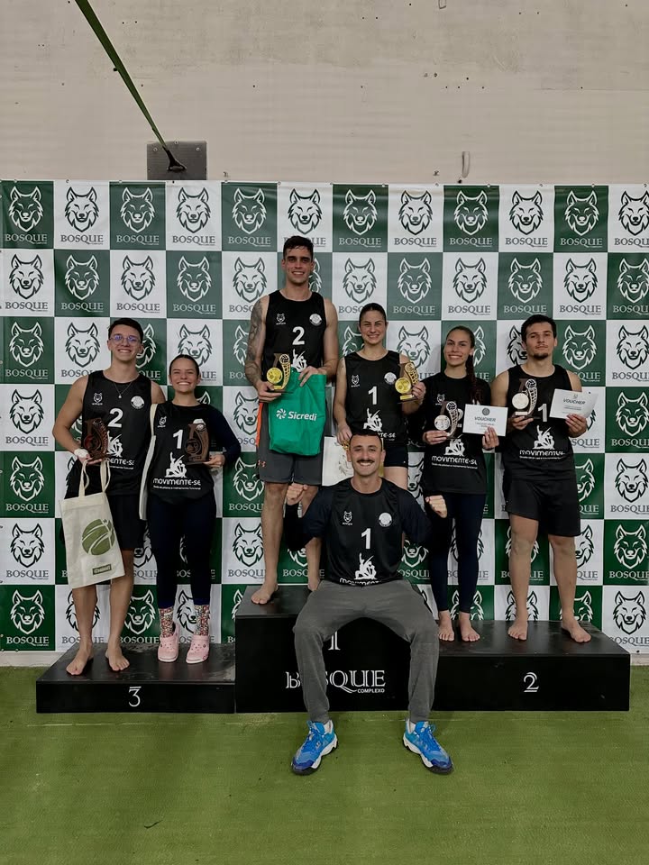 P&oacute;dio misto livre ouro da etapa Movimente-se